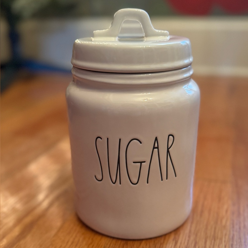 White Ceramic Sugar Canister
